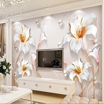 beibehang Пользовательские фотообои 3D европейские украшения цветок гостиная спальня ТВ фон настенная роспись обои стена 3D
