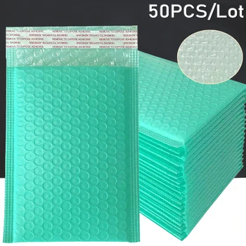 Новые 50 ШТ синих почтовых конвертов с пузырьковой подкладкой Mailer Poly для упаковки в самоуплотняющийся пакет для доставки с пузырьковой подкладкой