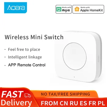 Aqara Smart Sensor Беспроводной мини-переключатель с одним ключевым пультом дистанционного управления ZigBee Light Button Домашняя безопасность Mihome Homekit С концентратором