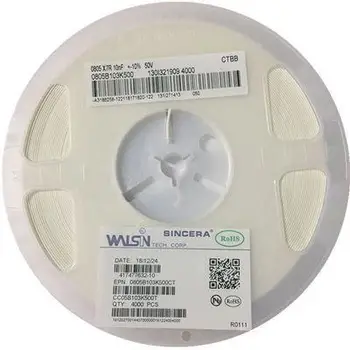 Конденсатор с многослойным керамическим чипом Walsin/SMD 0603N181J500CT 0603 180PF 50V NPO COG 5%