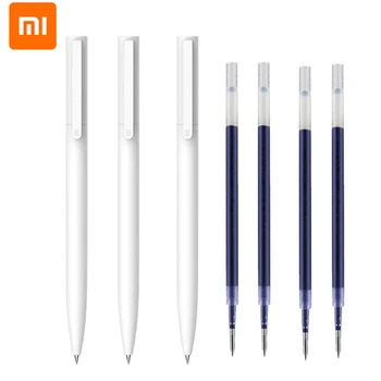 Оригинальная Гелевая Ручка Xiaomi Mi MI Pen 9,5 мм Без Колпачка Bullet Black Pen PREMEC Smooth Switzerland Refill MiKuni Japan OEM Черно-Синие чернила