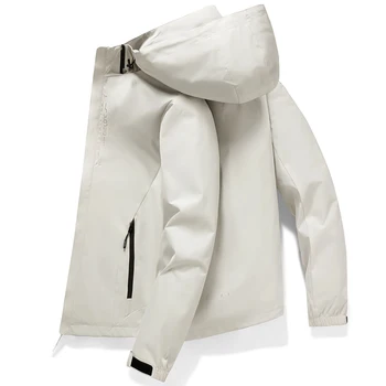 Водонепроницаемая мужская куртка с капюшоном на весну 2023 года, с множеством карманов, модная мужская верхняя одежда, повседневные пальто в стиле хип-хоп, ветрозащитные куртки