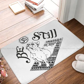 Французский бульдог, французская собака, нескользящий коврик Be Still, Черный Коврик для кухни в гостиной, Молитвенный ковер, Фланелевый декор с рисунком