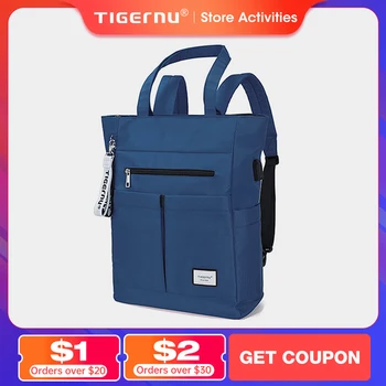 Tigernu, Новый женский рюкзак-тоут, многоходовка для девочек, Школьная сумка, Сумки, Женский рюкзак для ноутбука, большой емкости, Трансформируемый Mochila