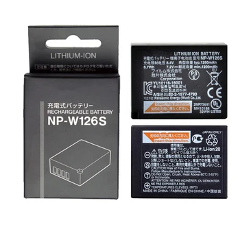 Комплект из 2 предметов, Оригинальный Аккумулятор NP-W126S W126S для Fujifilm Fuji X-H1 X-PRO3 X-PRO2 X-T3 X-T2 X-T30 X-T20 X-T200 X-E3 X-A5 X-A3 XT3