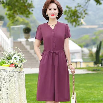 Шикарное и элегантное женское платье Лето 2023, новые винтажные платья с коротким рукавом, летняя повседневная корейская женская одежда высокого качества