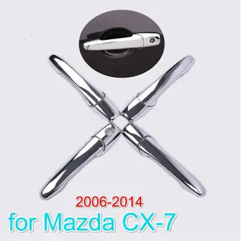 Для Mazda CX-7 Роскошная Хромированная Дверная Ручка CX7 CX 7 Аксессуары 2006 2007 2008 2009 2010 2011 2012 Без Ржавчины Автомобильная Наклейка Для Укладки автомобилей