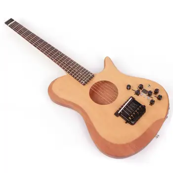 Безголовая бесшумная мини-портативная электроакустическая гитара для перемещения влево и вправо со встроенным эффектом guitare guiter guitarra gitar
