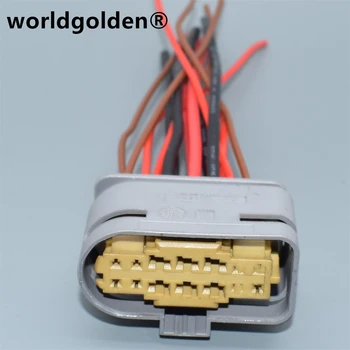 worldgolden 14pin 1,5 мм / 3,5 мм Корпус кабеля для сборки автомобиля, штекер жгута проводов, разъем-розетка A0525456026